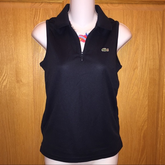 NEW Lacoste Blk Navy Polo Devanlay Tank Top 36 S 4 - Picture 3 of 16